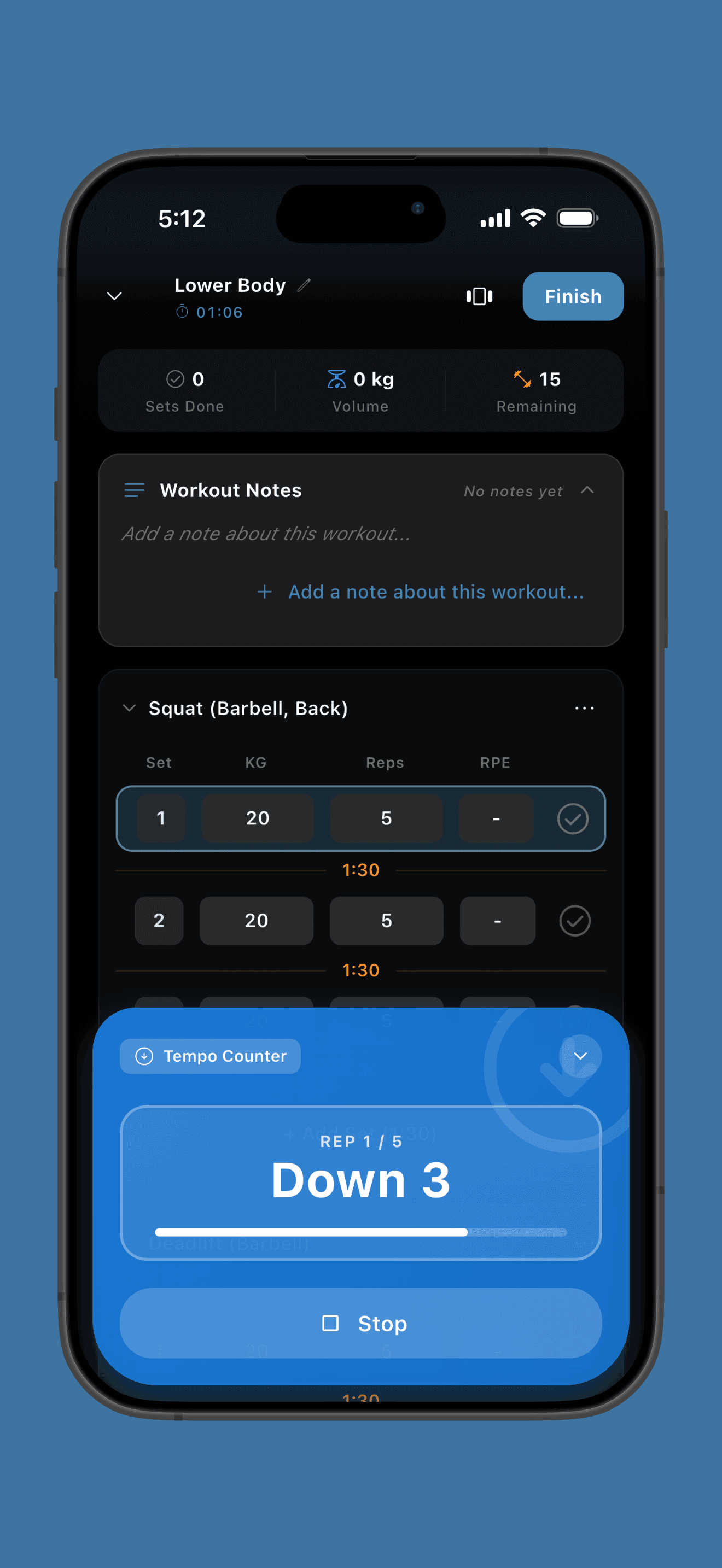 Tempo App Interface 3